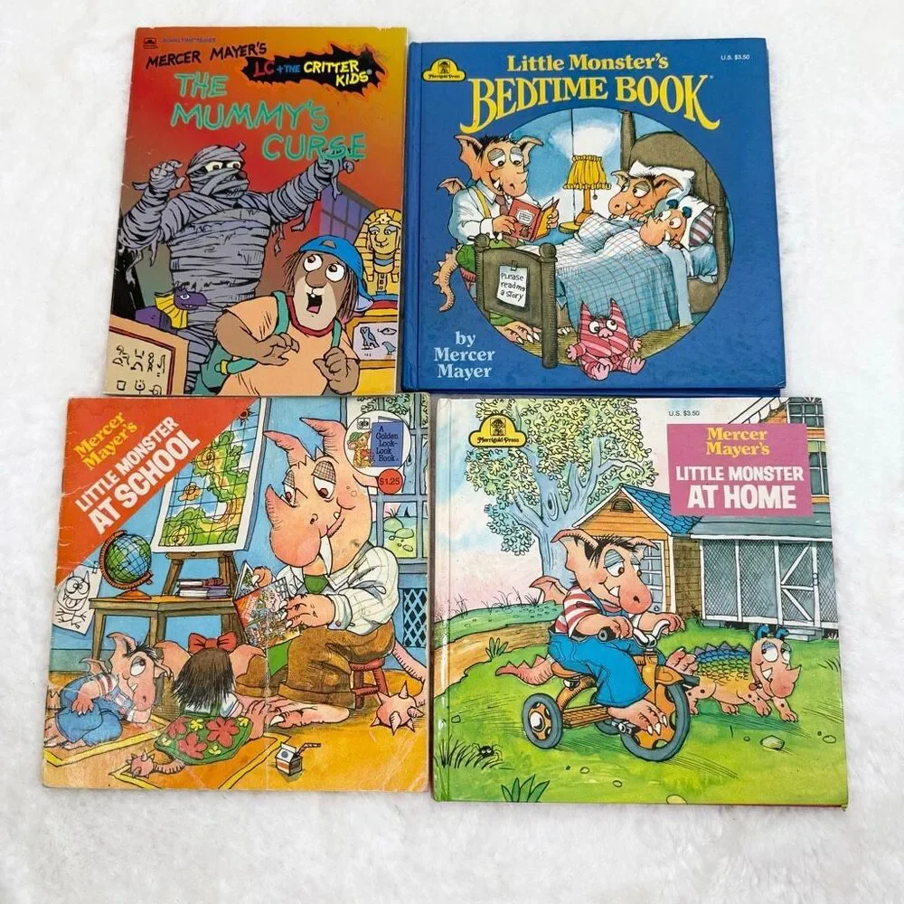 Mercer Meyer Vintage Lot of 4 Children’s Picture Books: Little Monster At Home A